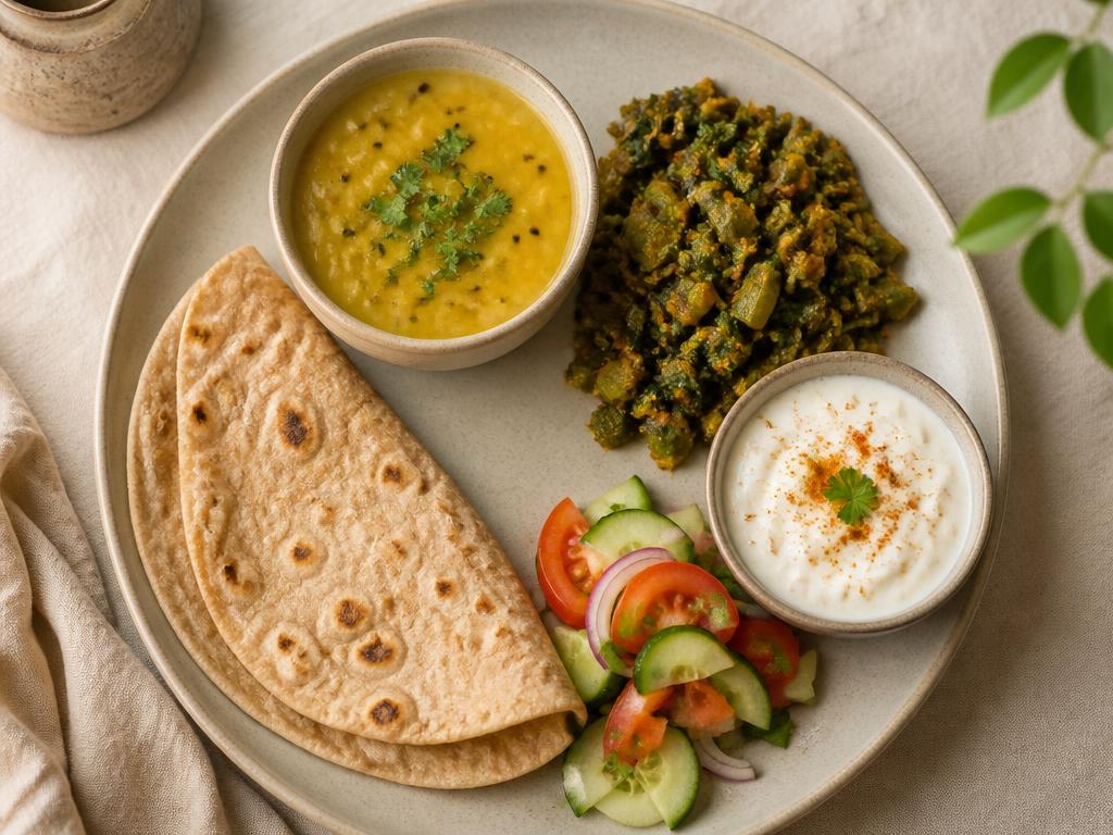 Healthy Indian home-cooked meal